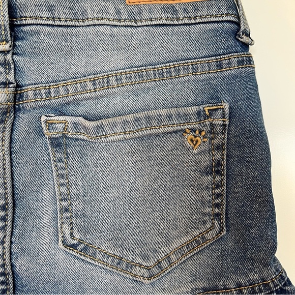 Justice Denim Ruffle Hem Skirt Kids Size 8 - Picture 7 of 9